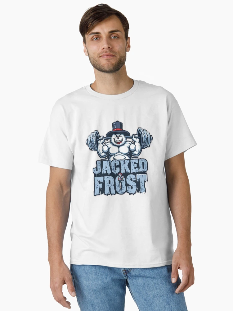 ❄️ Jacked Frost Buff Snowman – Funny Christmas Gym Shirt by ShirtHatch